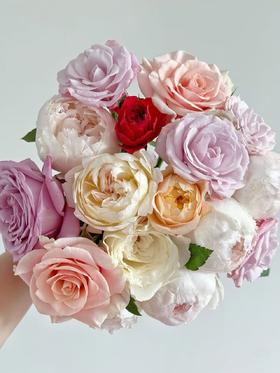 混色单头玫瑰20枝