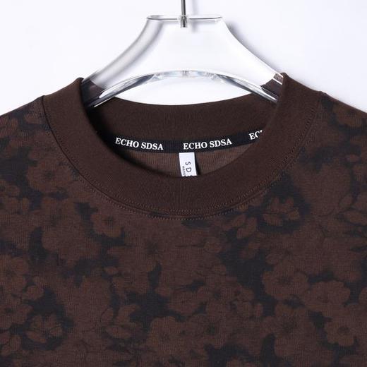 T4197夏季高级感新款男士小众设计扎染晕染圆领短袖T恤痞帅上衣 商品图3