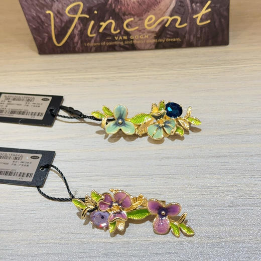 shes茜子梵高鸢尾胸针 紫/蓝双色绝美上线 商品图1