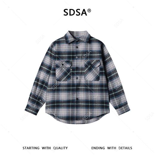 SC3006SDSA男装2026新款高贵轻奢韩版简约经典撞色格纹格子长袖衬衫百搭 商品图1