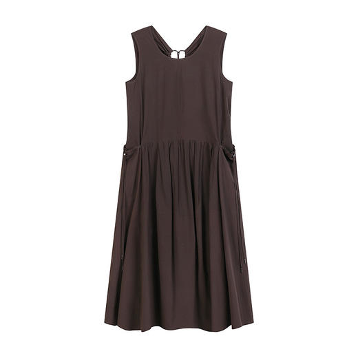 NEELLY纳俪商场同款夏季新款复古圆领背心连衣裙女宽松休闲长裙N26054Y04618 商品图3