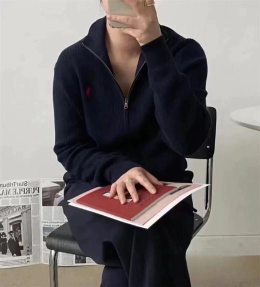 F030197男装新款全拉链软糯羊毛衫毛衣针织衫 商品图3