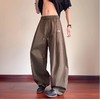 F030186时尚百搭舒适亲肤弯刀裤敞口户外工装裤 商品缩略图2