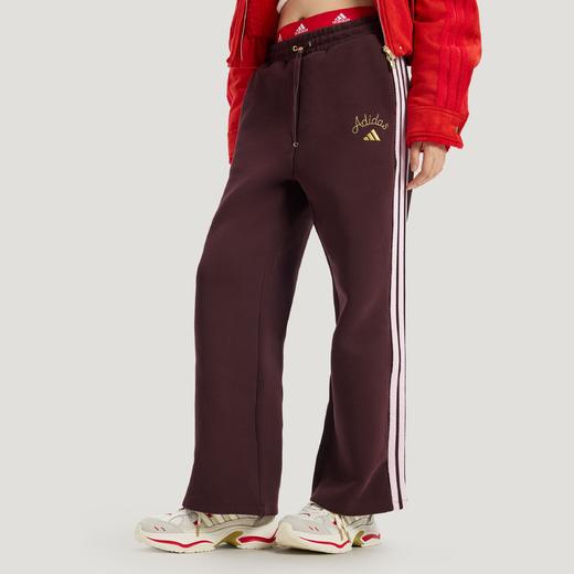 Adidas阿迪达斯WIDE LEG KNIT PANT 新年款挺阔加厚针织高腰宽松运动阔腿裤KH2704 商品图0