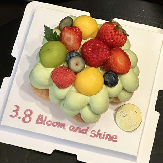 LITTLE WITCH“bloom and shine”花朵泡芙蛋糕 芭乐开心果奶油 4英寸 商品图1