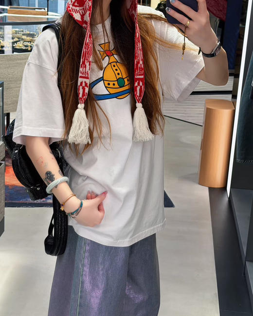 情侣款经典土星🪐短袖T恤 商品图0