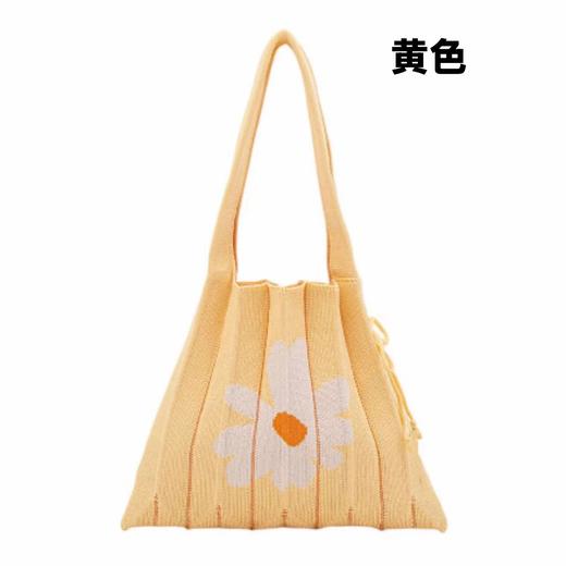 F030137清新甜美立体褶皱纹理白色雏菊七彩包针织包 商品图12