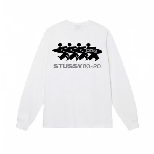 F030163联名款logo印花情侣圆领长袖T恤 商品图5