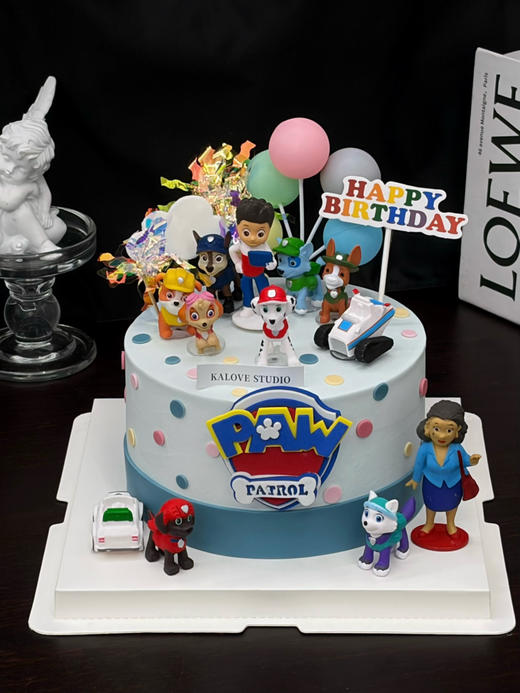 波点汪汪队女孩生日蛋糕（可改粉色系需备注 商品图0