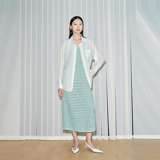 NEELLY纳俪商场同款春季新款显白宽松舒适背心裙女休闲软糯长裙N26034Y04502 商品图2