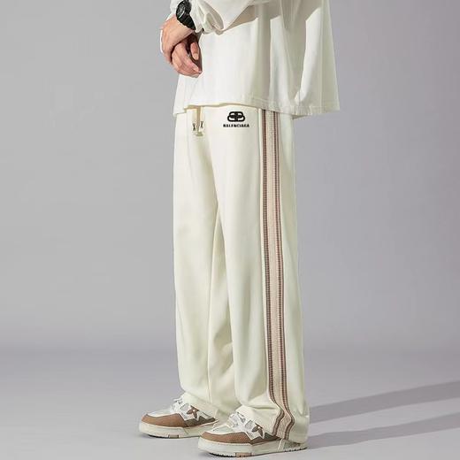 F030182男女同款织带拼接休闲卫裤直筒休闲裤 商品图0