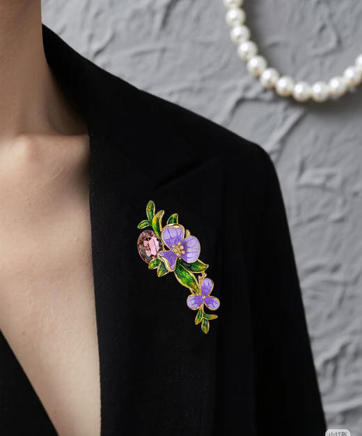 shes茜子梵高鸢尾胸针 紫/蓝双色绝美上线 商品图11