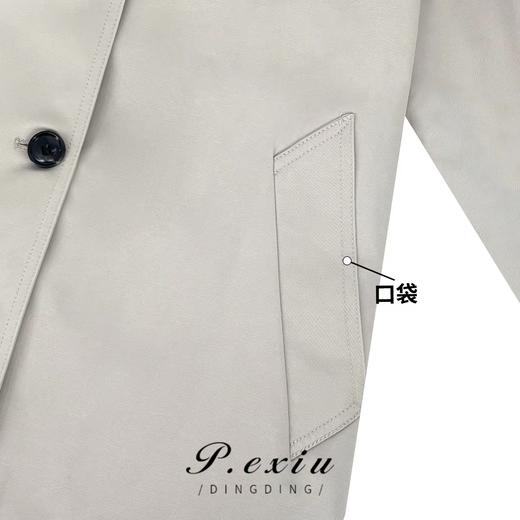 04-6潘依绣丁丁宠粉英伦风高级感休闲宽松显瘦中长款风衣外套 K8356 商品图3