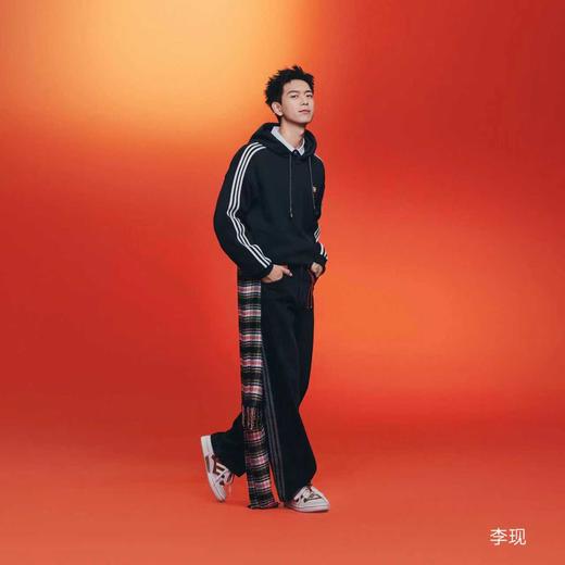 Adidas阿迪达斯HOODIE 李现同款新年双面针织运动连帽卫衣套头衫KT0645 商品图8