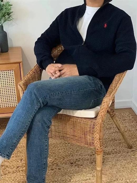 F030197男装新款全拉链软糯羊毛衫毛衣针织衫 商品图2