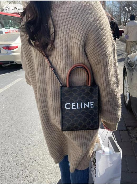 F030124日常通勤百搭手提斜挎老花托特包 商品图0