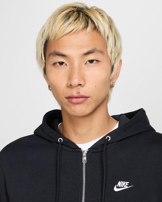 Nike耐克 Club 男子全长拉链开襟法式毛圈连帽衫FN3885-010 商品图2