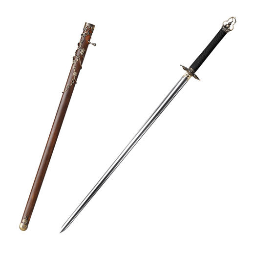 千福双手剑 八卦剑 螳螂剑 长剑 双手练习刀剑 沈广隆剑 未开刃 商品图5