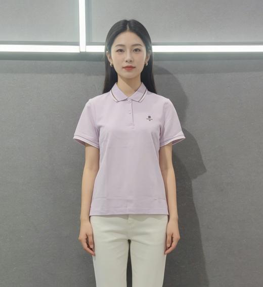 佐丹奴女装26年新款棉感莱卡珠地绣花短袖POLO衫05316252 商品图0