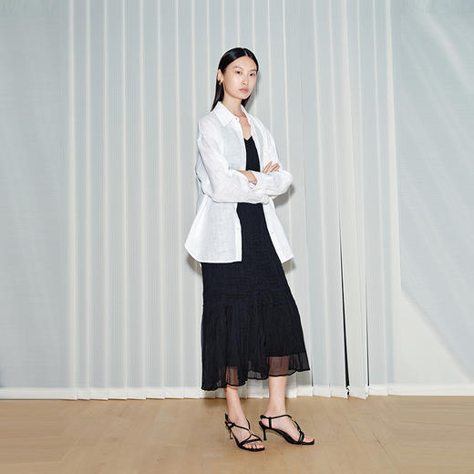 NEELLY纳俪商场同款春季新款休闲百搭吊带连衣裙女气质舒适长裙N26034Y04509 商品图2