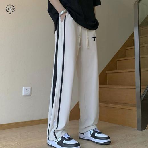 F030185新款两色串标相拼立体裁剪宽松休闲运动裤 商品图3