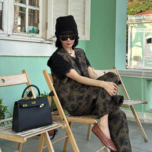 PanYiXiu/潘依绣小牛皮手掌纹高级感凯莉包单肩手提斜挎包 BL6233 商品图0