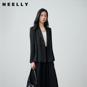 NEELLY纳俪商场同款春季新款气质通勤垂感西装女随性百搭翻领外套N26024W03303