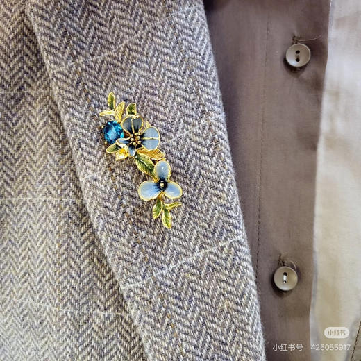 shes茜子梵高鸢尾胸针 紫/蓝双色绝美上线 商品图4