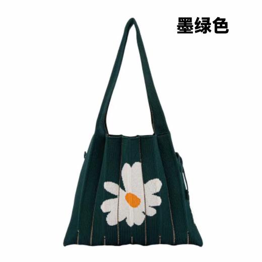 F030137清新甜美立体褶皱纹理白色雏菊七彩包针织包 商品图14