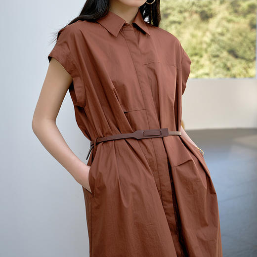 NEELLY纳俪商场同款夏新款复古气质通勤衬衫连衣裙女可露丽风长裙N26044Y04413 商品图2