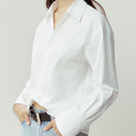 NEELLY纳俪商场同款春季新款设计感挺括衬衫女通勤随性百搭外套N26023B01082 商品图2