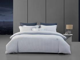 梦洁MENDALE纯棉印花四件套：卢卡尔(雾霾蓝)