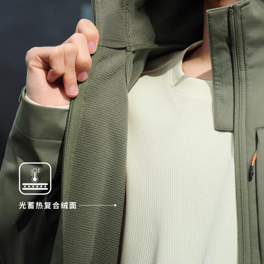 Adidas阿迪达斯TH SOFTSHELL JACKET 拒水保暖运动休闲连帽软壳夹克外套KR2497 商品图4