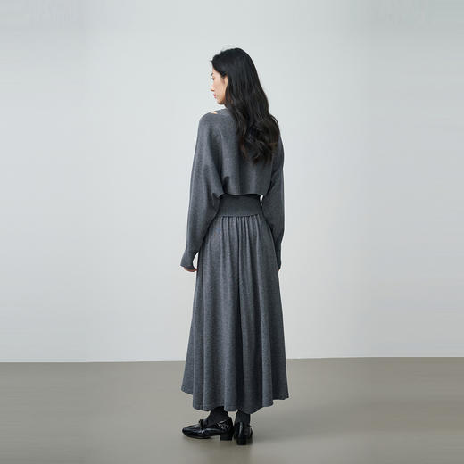 NEELLY纳俪商场同款春季新款休闲垂感针织半裙女舒适百搭温柔长裙N26014E03308 商品图1