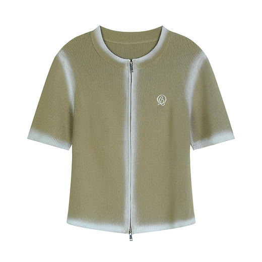 NEELLY纳俪商场同款夏新款简约随性拉链款针织开衫女显白舒适毛衣N26044A04510 商品图3