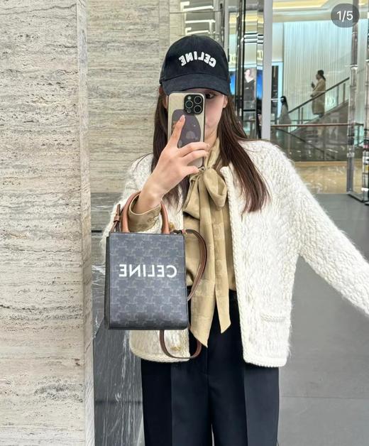 F030124日常通勤百搭手提斜挎老花托特包 商品图2