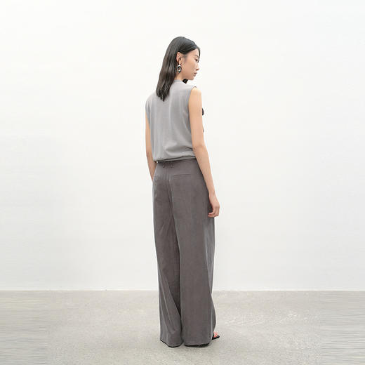 NEELLY纳俪商场同款夏季新款百搭垂感休闲裤女宽松显瘦拖地长裤N26044H04418 商品图1