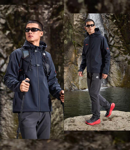 MAMMUT猛犸象Clion男女同款户外防风加绒连帽软壳外套205 商品图5