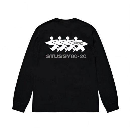 F030163联名款logo印花情侣圆领长袖T恤 商品图3