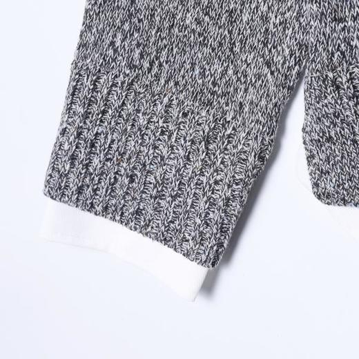 SDSA男装2026新款日系针织上衣杂点工艺衬衫领拼接宽松针织衫 商品图3