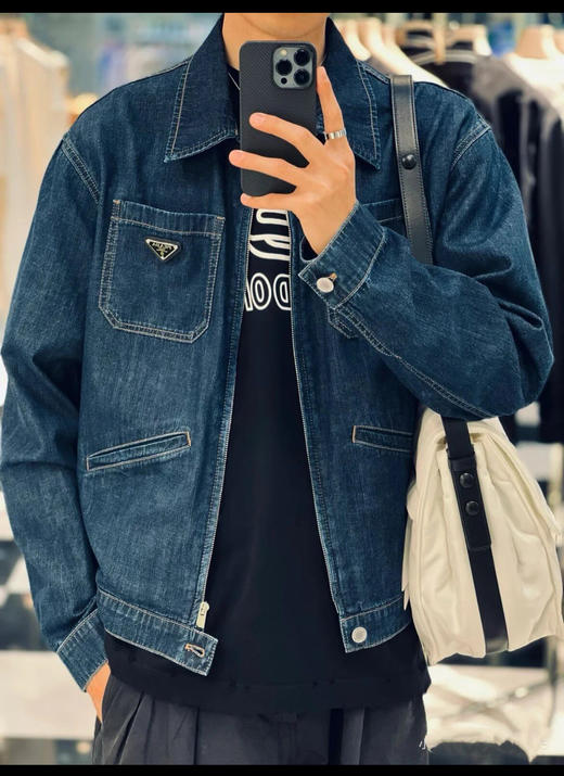 P.R.D 26 成衣水洗 口袋翻领牛仔夹克外套 WT982 商品图2