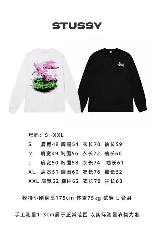 F030165天使logo印花情侣圆领长袖T恤 商品图5