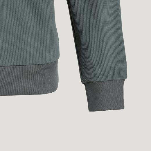 Adidas阿迪达斯TH WAFFLE HZ SWEATSHIRT 华夫格针织半拉链运动休闲宽松卫衣套头衫KR2554 商品图7