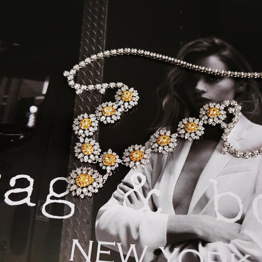 【天然正品】AU750收藏级白金豪镶太阳花造型设计师款4.3克拉钻石项链 链长：43CM（皆取最大值）110226TJ04 商品图5