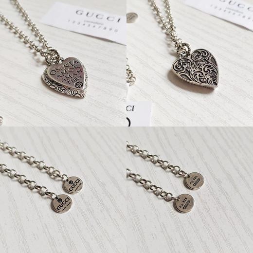 F030178两面都可以佩戴情侣款复古心形项链 商品图8