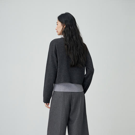 NEELLY纳俪商场同款春新款时尚休闲假两件针织衫女设计感百搭上衣N26014A03301 商品图1