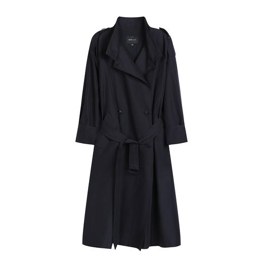 NEELLY纳俪商场同款春新款气质通勤休闲风衣女随性舒适双排扣外套N26023F01086 商品图3