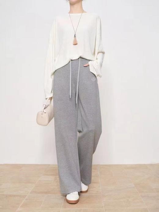 F030141百搭基础中高腰大王裤绳阔腿卫裤休闲裤 商品图11