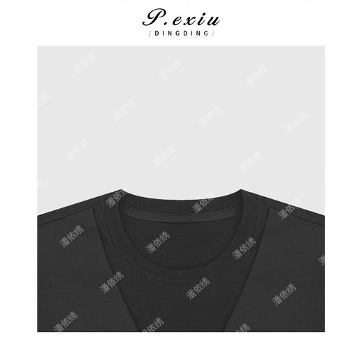 PanYiXiu/潘依绣设计感马甲拼接假两件宽松时尚短袖T恤  WH23053 商品图2