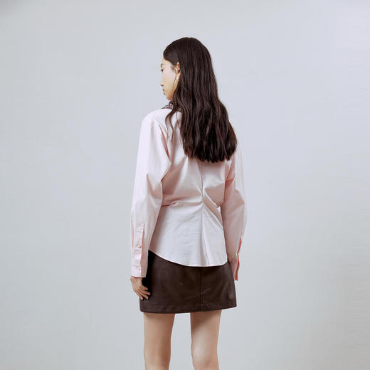 NEELLY纳俪商场同款春季新款简约通勤衬衫女休闲叠穿百搭风外套N26011B01012 商品图1